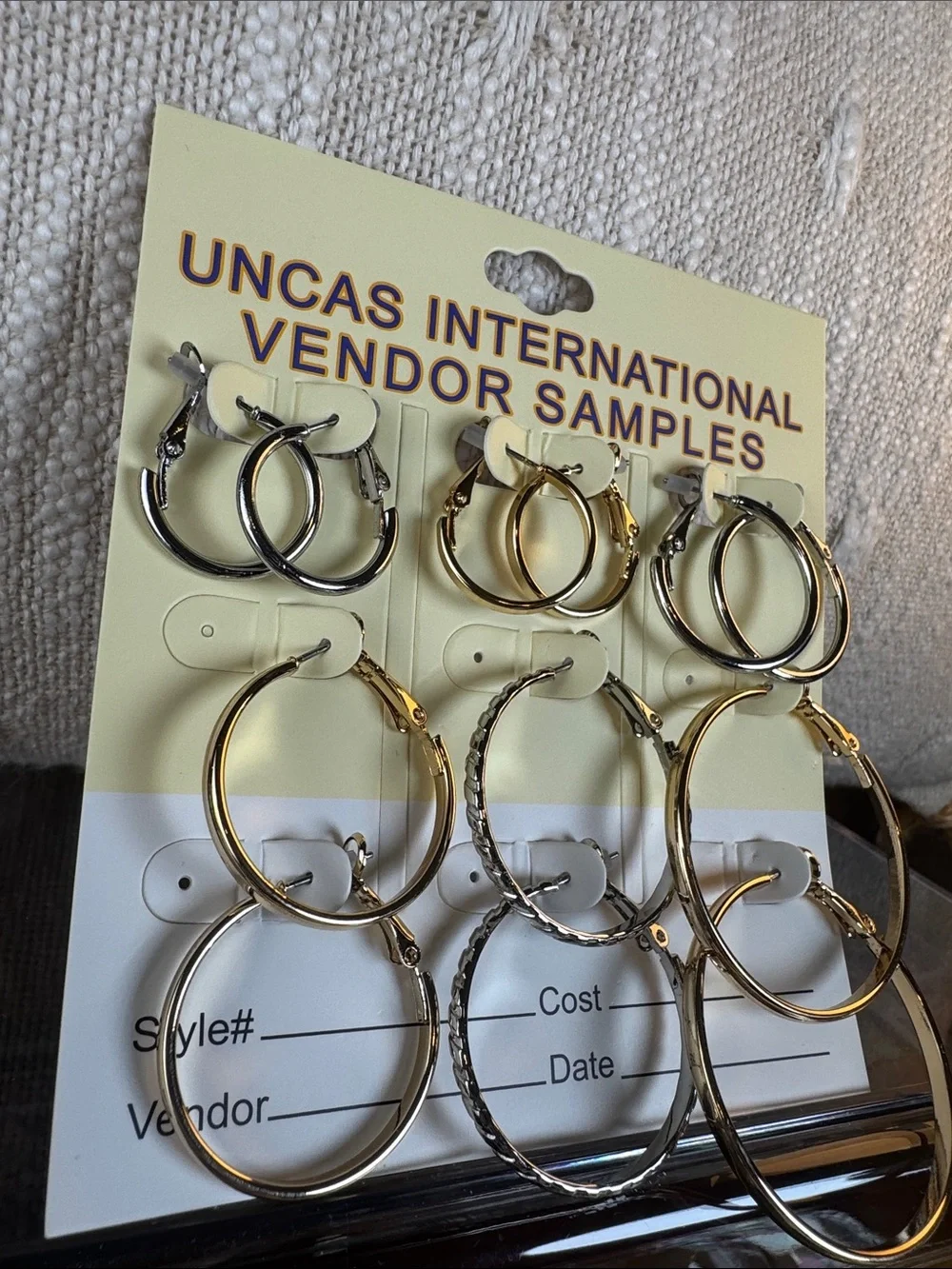 0808- Gold & Silver Hoop Earring Set